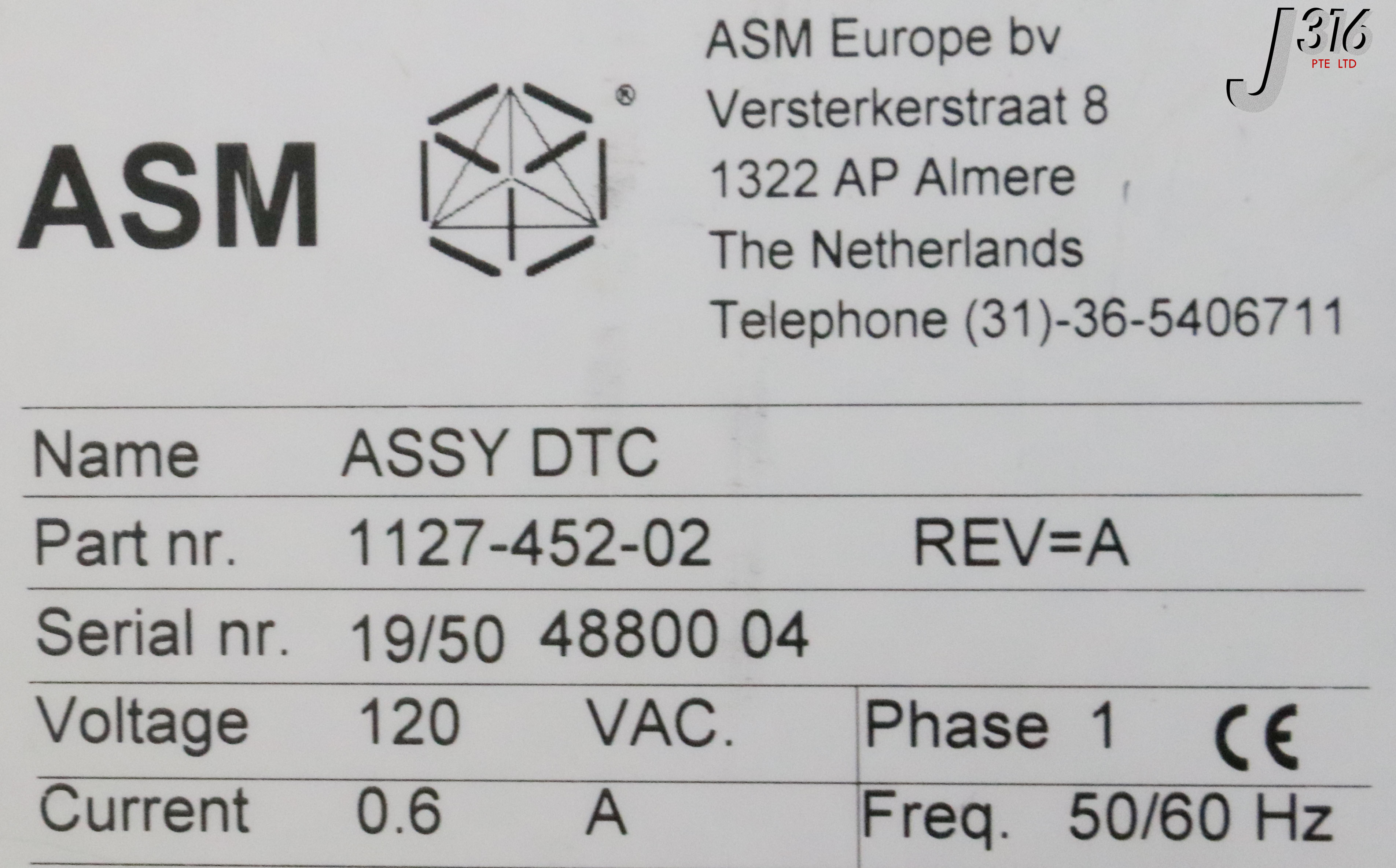 NR様オーダー 26129 ASM ASSY DTC 1127-452-02 | eBay